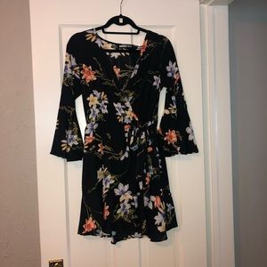 Audrey 3+1 long sleeve wrap dress
